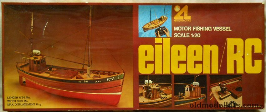 Artesania Latina 1/20 Eileen Motor Fishing Vessel for R/C Operation, 200 plastic model kit